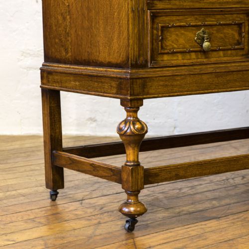 EDWARDIAN OAK BUREAU - ADDITIONAL PHOTO 14