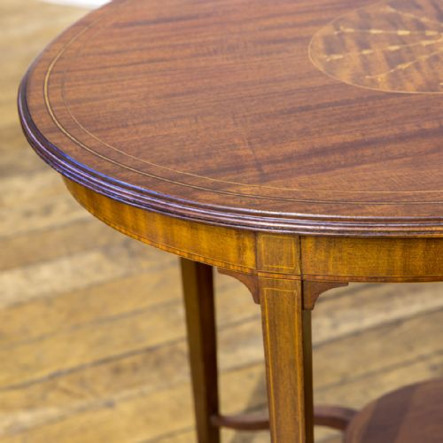 EDWARDIAN SHERATON REVIVAL MAHOGANY OCCASIONAL TABLE - ADDITIONAL PHOTO 9