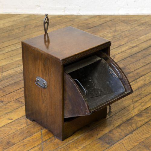 edwardian oak coal purdonium - CATEGORY: ANTIQUE FIREPLACES - DATED EDWARDIAN
