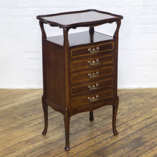 art nouveau mahogany music cabinet - CATEGORY: ANTIQUE CABINETS - DATED 1900