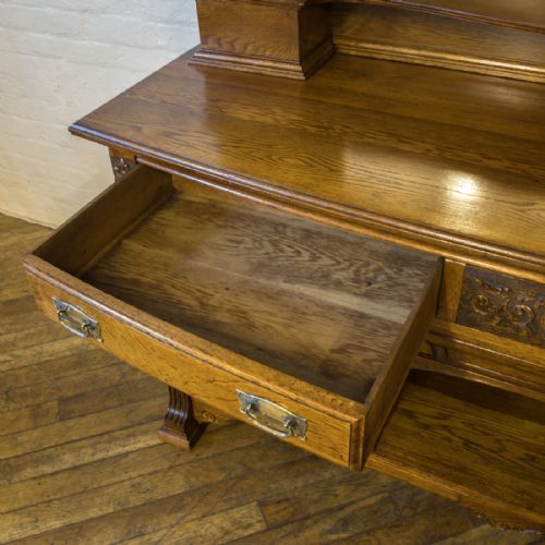EDWARDIAN OAK SIDEBOARD - ADDITIONAL PHOTO 8