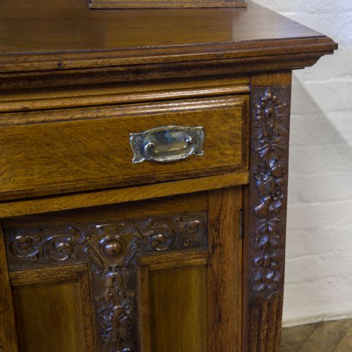 EDWARDIAN OAK SIDEBOARD - ADDITIONAL PHOTO 11