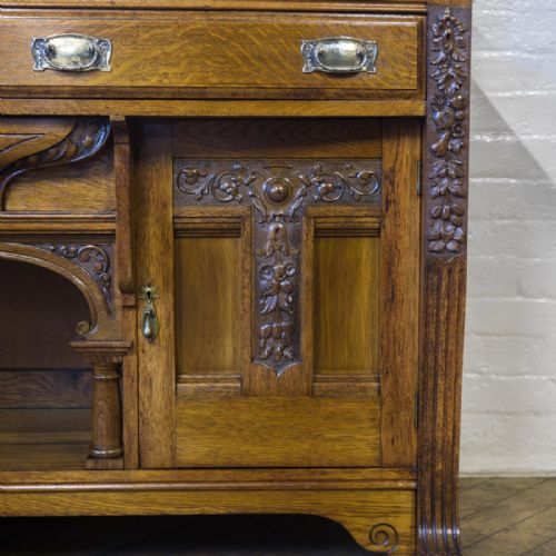 EDWARDIAN OAK SIDEBOARD - ADDITIONAL PHOTO 12