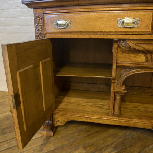 EDWARDIAN OAK SIDEBOARD - ADDITIONAL PHOTO 16