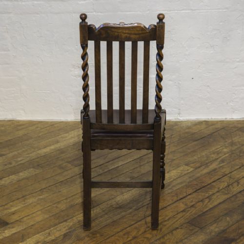 SET OF SIX JACOBEAN INFLUENCED OAK CHAIRS - ADDITIONAL PHOTO 8