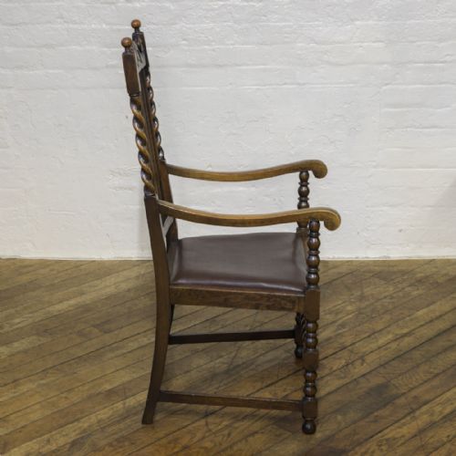 SET OF SIX JACOBEAN INFLUENCED OAK CHAIRS - ADDITIONAL PHOTO 13