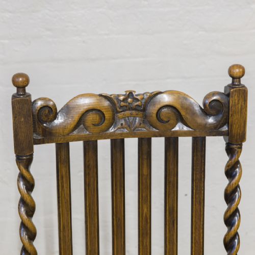 SET OF SIX JACOBEAN INFLUENCED OAK CHAIRS - ADDITIONAL PHOTO 18