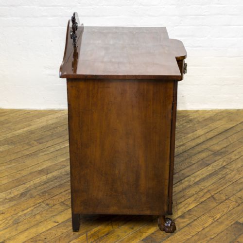 SMALL REGENCY TWIN PEDESTAL MAHOGANY SIDEBOARD - ADDITIONAL PHOTO 16