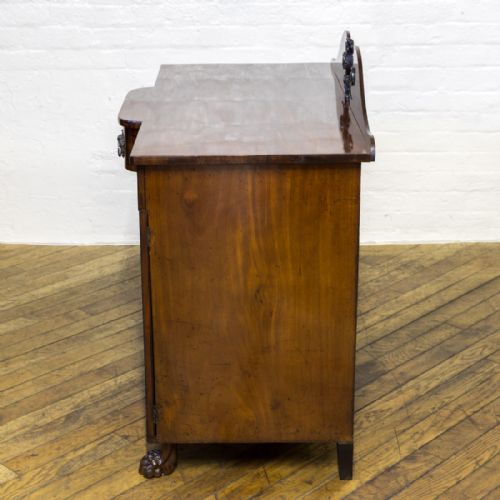 SMALL REGENCY TWIN PEDESTAL MAHOGANY SIDEBOARD - ADDITIONAL PHOTO 18