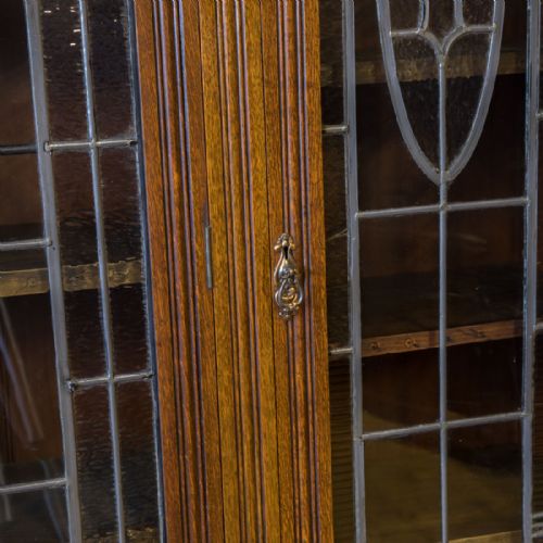 EDWARDIAN OAK BOOKCASE - ADDITIONAL PHOTO 6