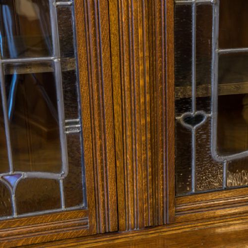 EDWARDIAN OAK BOOKCASE - ADDITIONAL PHOTO 7