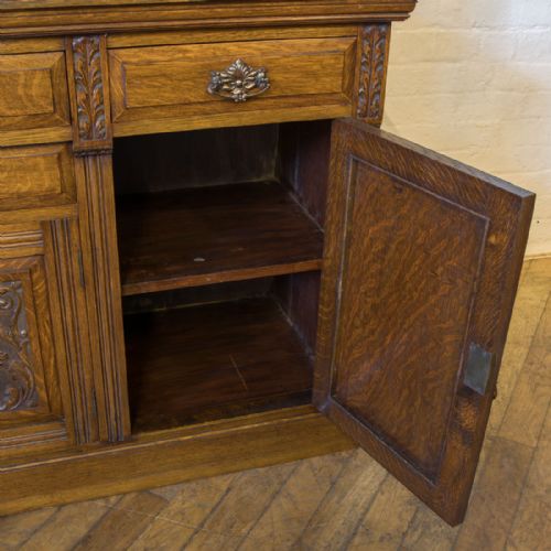 EDWARDIAN OAK BOOKCASE - ADDITIONAL PHOTO 10