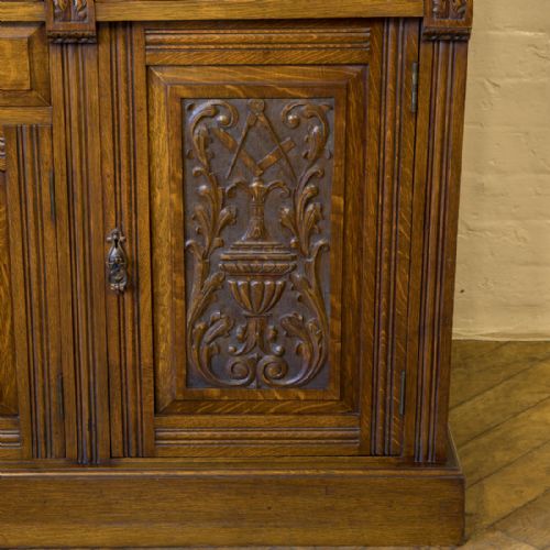 EDWARDIAN OAK BOOKCASE - ADDITIONAL PHOTO 14