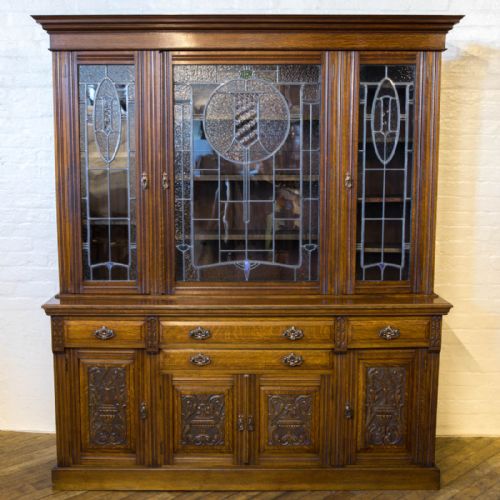 EDWARDIAN OAK BOOKCASE - ADDITIONAL PHOTO 15