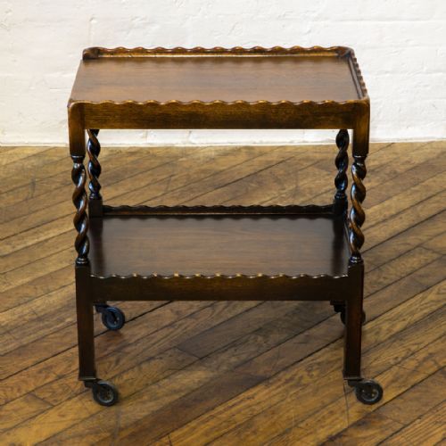 JACOBEAN STYLE OAK TEA TROLLEY - ADDITIONAL PHOTO 4
