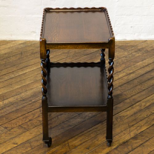 JACOBEAN STYLE OAK TEA TROLLEY - ADDITIONAL PHOTO 5