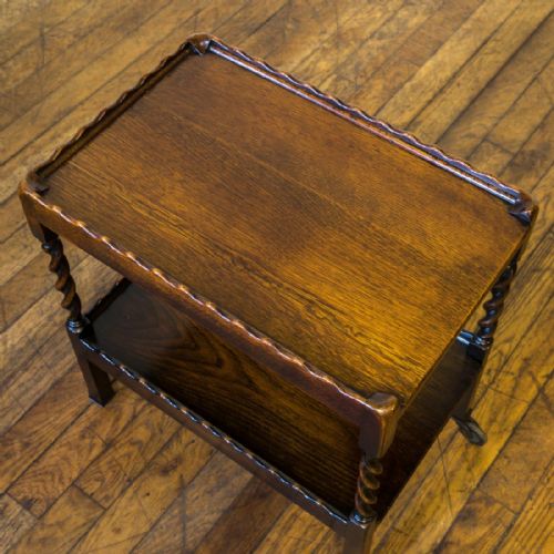 JACOBEAN STYLE OAK TEA TROLLEY - ADDITIONAL PHOTO 6