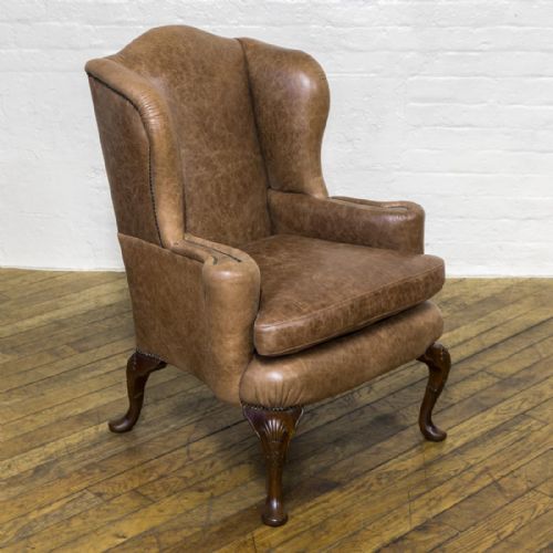 edwardian winged armchair - CATEGORY: ANTIQUE CHAIRS - DATED EDWARDIAN