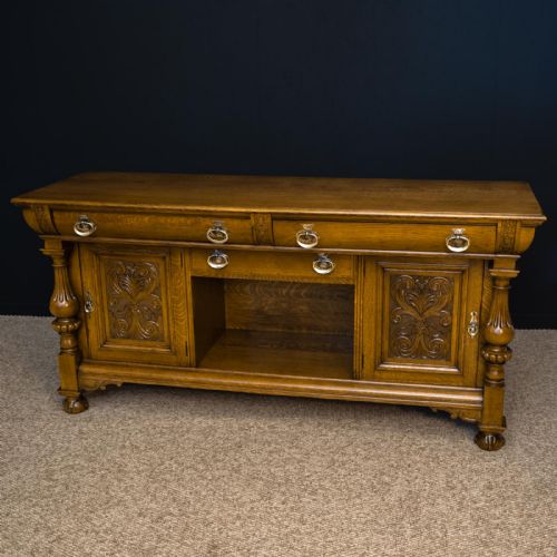 VICTORIAN OAK DRESSER BY JAMES PHILLIP AND SONS - ADDITIONAL PHOTO 1