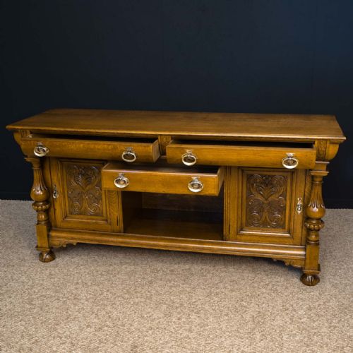VICTORIAN OAK DRESSER BY JAMES PHILLIP AND SONS - ADDITIONAL PHOTO 2