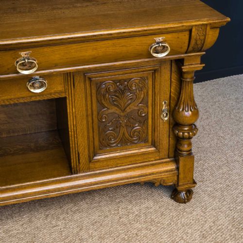 VICTORIAN OAK DRESSER BY JAMES PHILLIP AND SONS - ADDITIONAL PHOTO 6