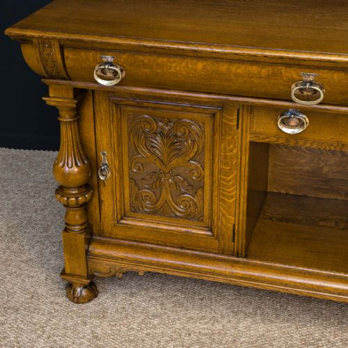 VICTORIAN OAK DRESSER BY JAMES PHILLIP AND SONS - ADDITIONAL PHOTO 7
