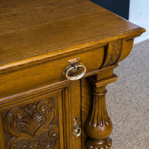 VICTORIAN OAK DRESSER BY JAMES PHILLIP AND SONS - ADDITIONAL PHOTO 8