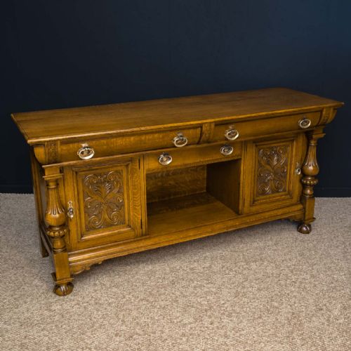 VICTORIAN OAK DRESSER BY JAMES PHILLIP AND SONS - ADDITIONAL PHOTO 12