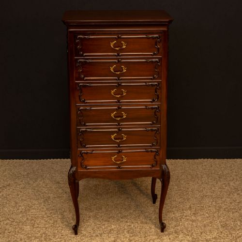EDWARDIAN MAHOGANY MUSIC CABINET BY MACK HAMILTON - ADDITIONAL PHOTO 2