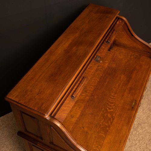 EDWARDIAN OAK ROLL TOP DESK BY HLL - ADDITIONAL PHOTO 5