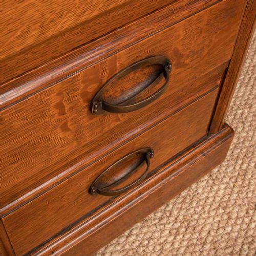 EDWARDIAN OAK ROLL TOP DESK BY HLL - ADDITIONAL PHOTO 19