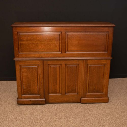 EDWARDIAN OAK ROLL TOP DESK BY HLL - ADDITIONAL PHOTO 23