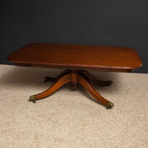 LARGE REGENCY REVIVAL MAHOGANY DINING TABLE - ADDITIONAL PHOTO 1