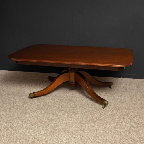 LARGE REGENCY REVIVAL MAHOGANY DINING TABLE - ADDITIONAL PHOTO 3