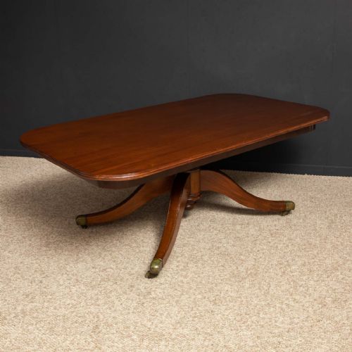 LARGE REGENCY REVIVAL MAHOGANY DINING TABLE - ADDITIONAL PHOTO 5