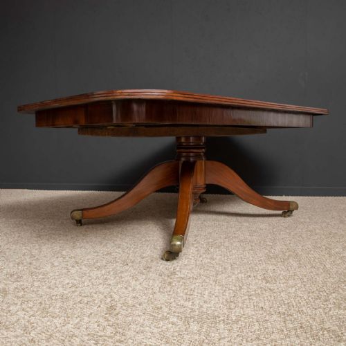 LARGE REGENCY REVIVAL MAHOGANY DINING TABLE - ADDITIONAL PHOTO 6