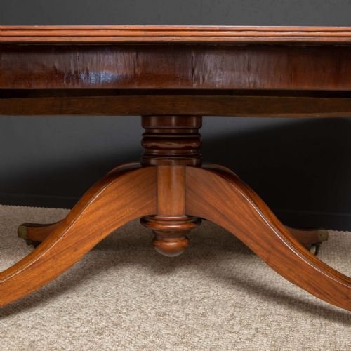 LARGE REGENCY REVIVAL MAHOGANY DINING TABLE - ADDITIONAL PHOTO 8