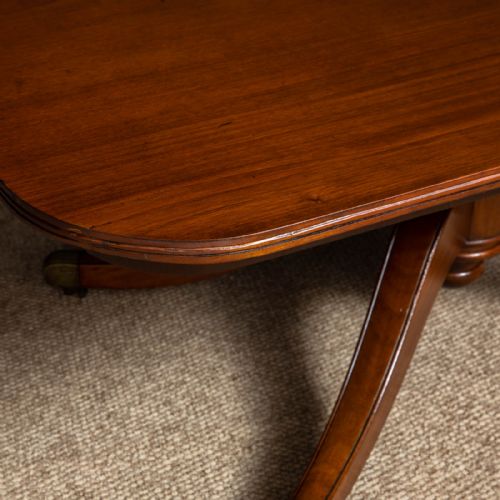LARGE REGENCY REVIVAL MAHOGANY DINING TABLE - ADDITIONAL PHOTO 9