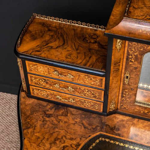 VICTORIAN WALNUT BONHUER DE JOUR - ADDITIONAL PHOTO 5
