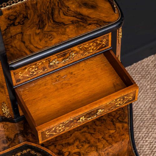VICTORIAN WALNUT BONHUER DE JOUR - ADDITIONAL PHOTO 7