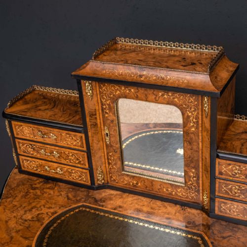 VICTORIAN WALNUT BONHUER DE JOUR - ADDITIONAL PHOTO 8