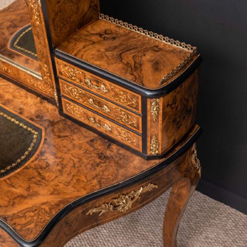 VICTORIAN WALNUT BONHUER DE JOUR - ADDITIONAL PHOTO 9