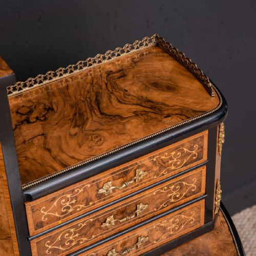 VICTORIAN WALNUT BONHUER DE JOUR - ADDITIONAL PHOTO 10