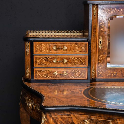 VICTORIAN WALNUT BONHUER DE JOUR - ADDITIONAL PHOTO 13