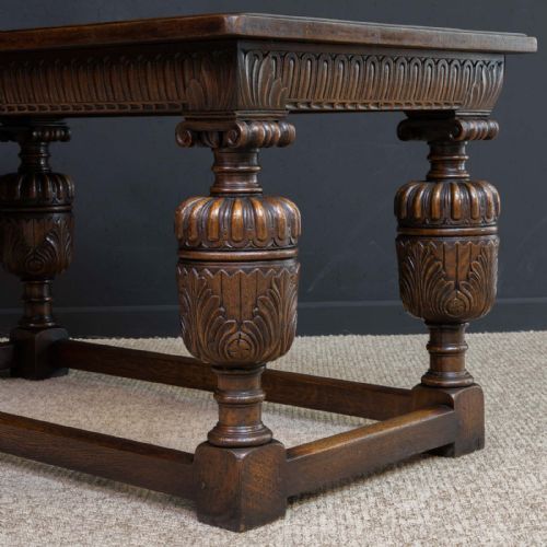 ELIZABETHAN STYLE OAK REFECTORY TABLE - ADDITIONAL PHOTO 13