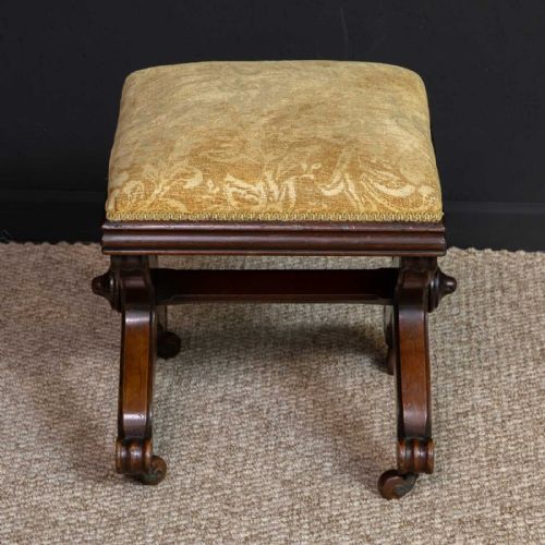 WILLIAM IV MAHOGANY X STOOL - ADDITIONAL PHOTO 2