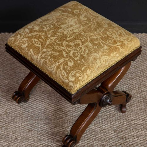 WILLIAM IV MAHOGANY X STOOL - ADDITIONAL PHOTO 3