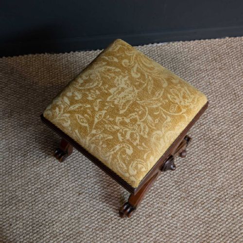 WILLIAM IV MAHOGANY X STOOL - ADDITIONAL PHOTO 4