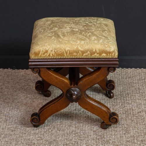 WILLIAM IV MAHOGANY X STOOL - ADDITIONAL PHOTO 5