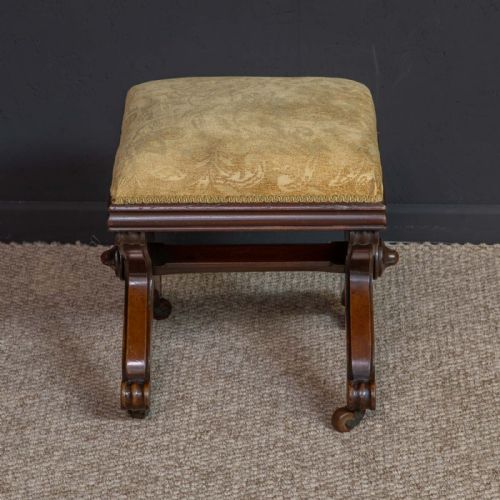WILLIAM IV MAHOGANY X STOOL - ADDITIONAL PHOTO 8